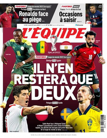 L’equipe du Mardi 29 Mars 2022