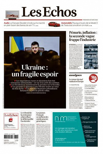 Les Echos du Mercredi 30 Mars 2022