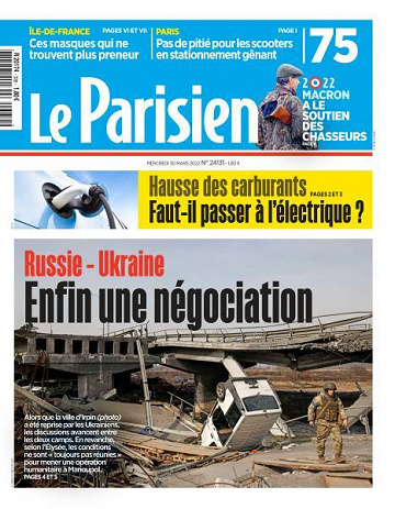 Le Parisien du Mercredi 30 Mars 2022