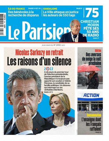 Le Parisien du Jeudi 31 Mars 2022