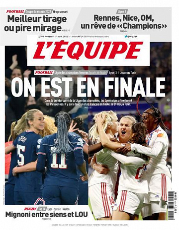 L’equipe du Vendredi 1er Avril 2022