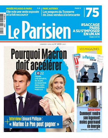 Le Parisien du Vendredi 1er Avril 2022