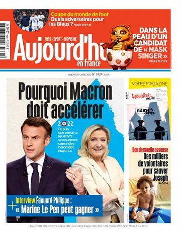 Aujourd’hui en France - 1 Avril 2022