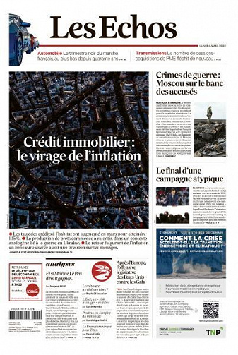 Les Echos du Lundi 4 Avril 2022