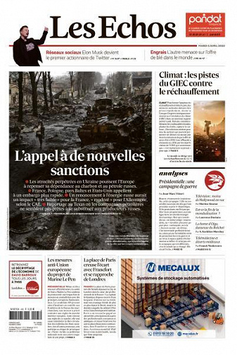 Les Echos du Mardi 5 Avril 2022