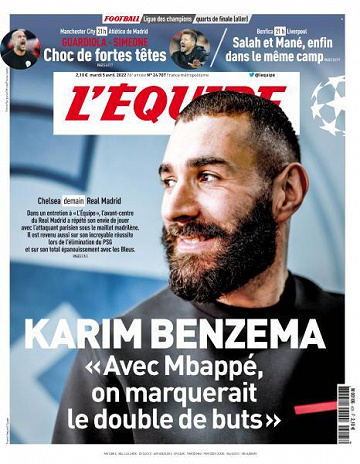 L’equipe du Mardi 5 Avril 2022