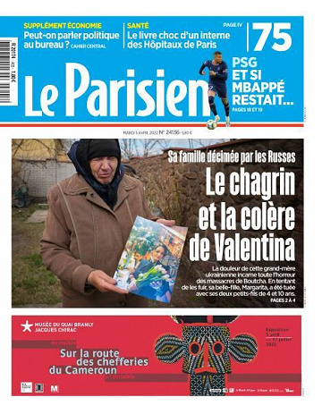 Le Parisien du Mardi 5 Avril 2022