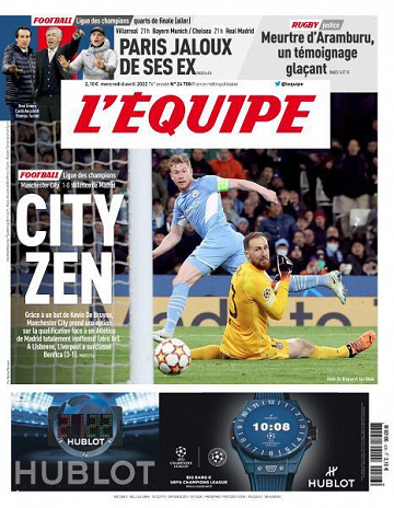 L’equipe du Mercredi 6 Avril 2022