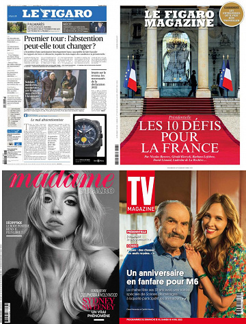Pack Le Figaro et ses 3 suppléments - Vendredi 8 Avril 2022