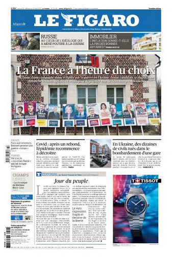 Le Figaro du Samedi 9 et Dimanche 10 Avril 2022