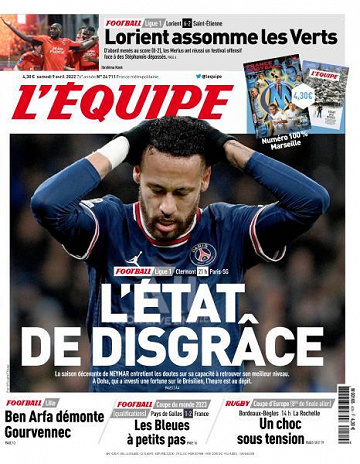 L’equipe du Samedi 9 Avril 2022