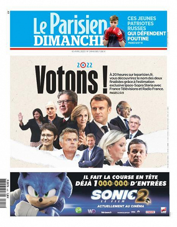 Le Parisien du Dimanche 10 Avril 2022