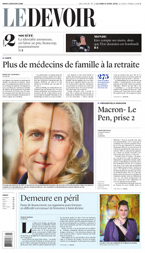 Le Devoir - 11 Avril 2022