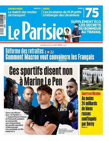 Le Parisien du Mercredi 13 Avril 2022
