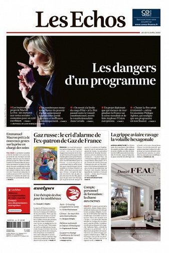 Les Echos du Jeudi 14 Avril 2022