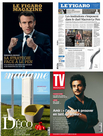 Pack Le Figaro et ses 3 suppléments - Vendredi 15 Avril 2022
