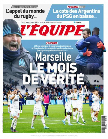 L’equipe du Mardi 19 Avril 2022