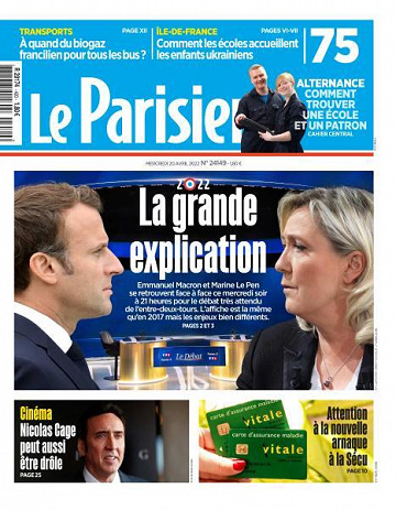 Le Parisien du Mercredi 20 Avril 2022