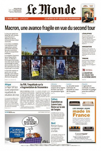 Le Monde du Jeudi 21 Avril 2022