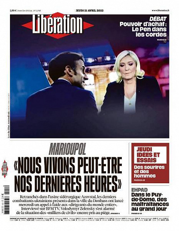 Libération dau Jeudi 21 Avril 2022
