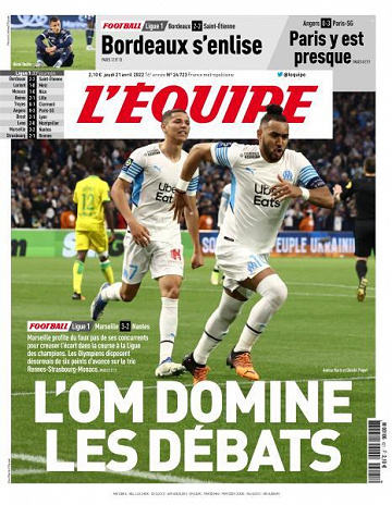 L’equipe du Jeudi 21 Avril 2022