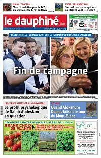 Le Dauphiné libéré du vendredi 22 avril 2022
