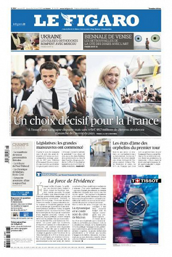 Le Figaro du Samedi 23 et Dimanche 24 Avril 2022