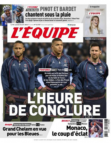 L’equipe du Samedi 23 Avril 2022
