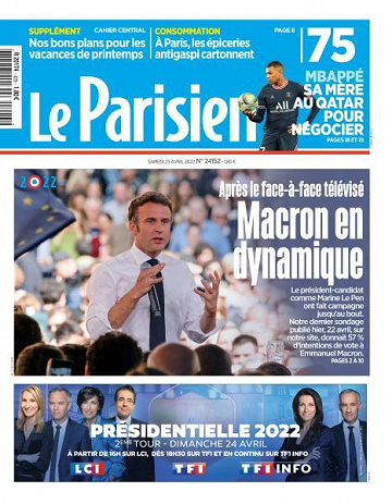 Le Parisien du Samedi 23 Avril 2022