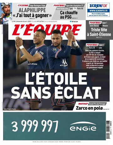 L’equipe du Dimanche 24 Avril 2022