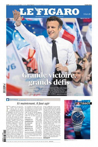 Le Figaro du Lundi 25 Avril 2022