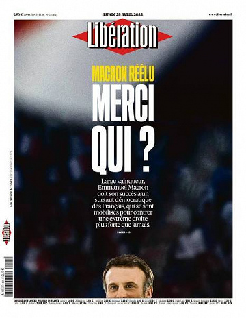 Libération du Lundi 25 Avril 2022