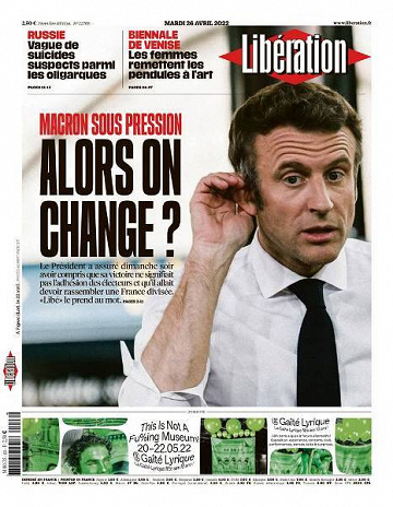 Libération du Mardi 26 Avril 2022