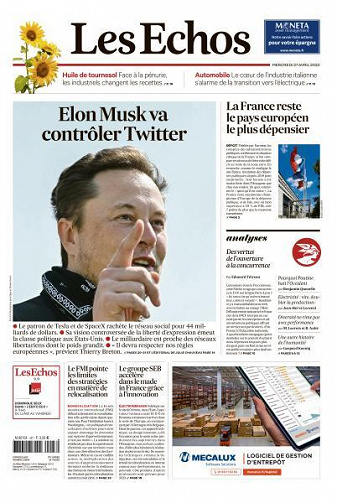 Les Echos du Mercredi 27 Avril 2022