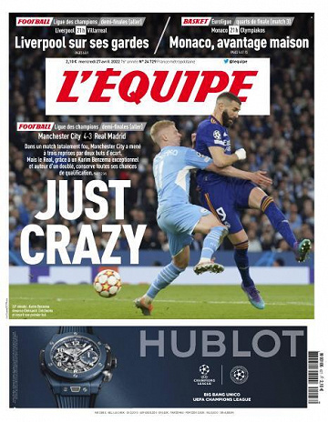 L’equipe du Mercredi 27 Avril 2022