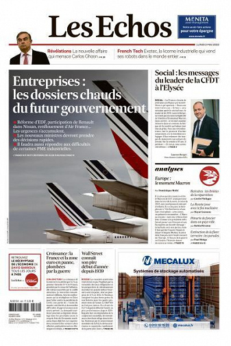 Les Echos du Lundi 2 Mai 2022