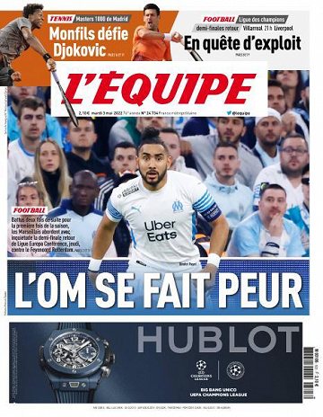 L’equipe du Mardi 3 Mai 2022