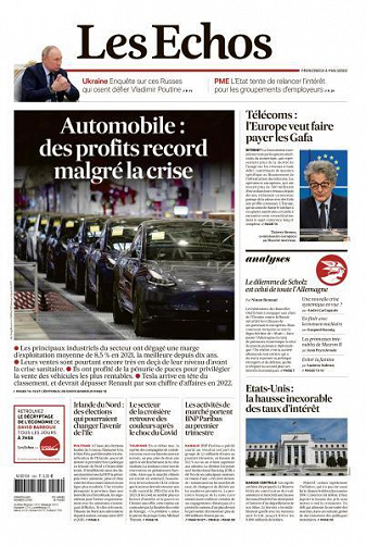 Les Echos du Mercredi 4 Mai 2022