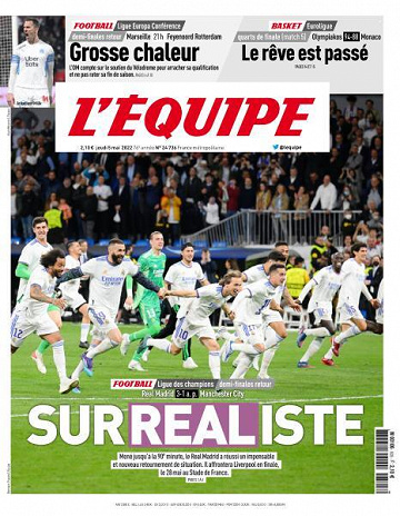 L’equipe du Jeudi 5 Mai 2022
