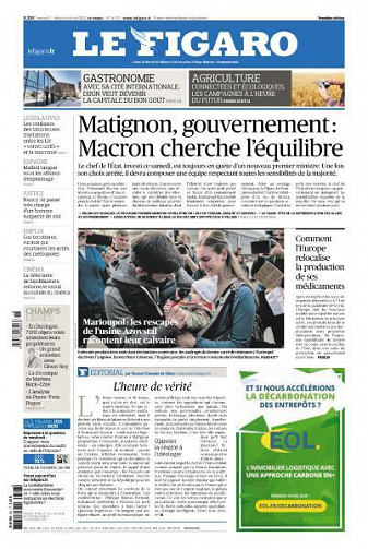 Le Figaro du Samedi 7 et Dimanche 8 Mai 2022