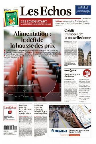 Les Echos du Lundi 9 Mai 2022