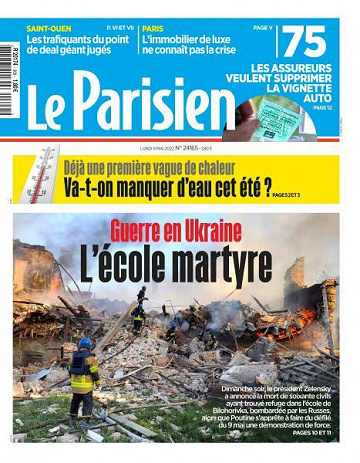 Le Parisien du Lundi 9 Mai 2022
