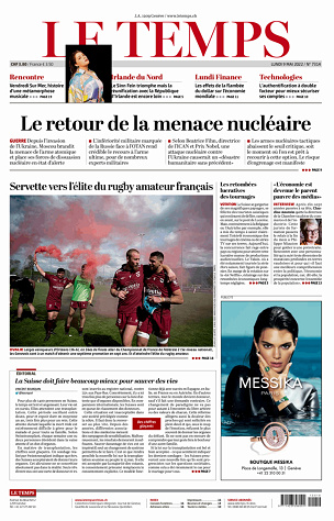 Le Temps du Lundi 9 Mai 2022