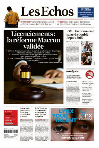 Les Echos du Jeudi 12 Mai 2022
