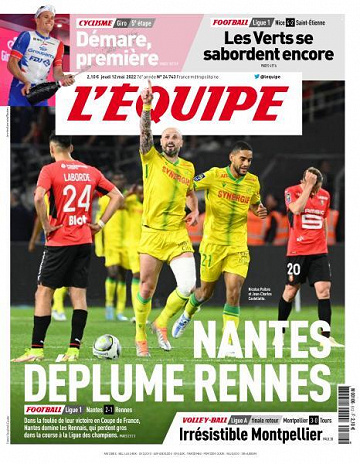 L’equipe du Jeudi 12 Mai 2022