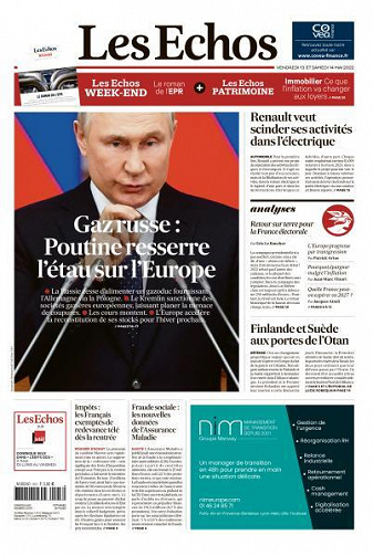 Les Echos du Vendredi 13 et Samedi 14 Mai 2022