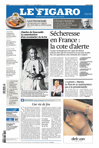Le Figaro du Samedi 14 et Dimanche 15 Mai 2022