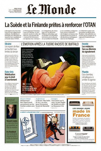 Le Monde du Mardi 17 Mai 2022