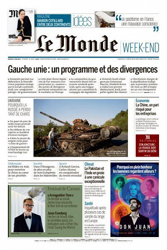 Le Monde du Samedi 21 Mai 2022