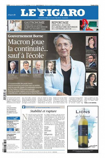 Le Figaro du Samedi 21 et Dimanche 22 Mai 2022
